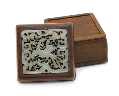 Lot 104 - A Chinese jade plaque