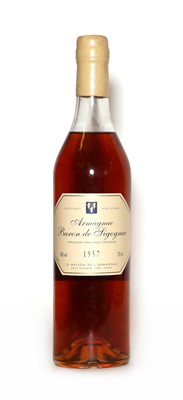 Lot 325 - Baron de Sigognac, Armagnac, 1957, 40% vol, 70cl, (1 in OWC)
