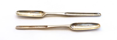 Lot 42 - A George II silver marrow scoop