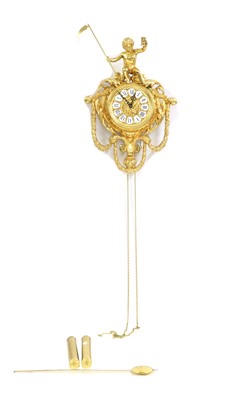 Lot 222A - A gilt metal cartel style clock