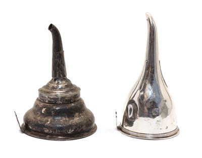 Lot 9 - A silver George III wine funnel of plain design