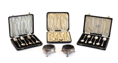 Lot 34 - A set of six silver coffee spoons
