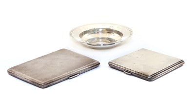 Lot 4 - A Garrard & Co silver cigarette case of rectangular form