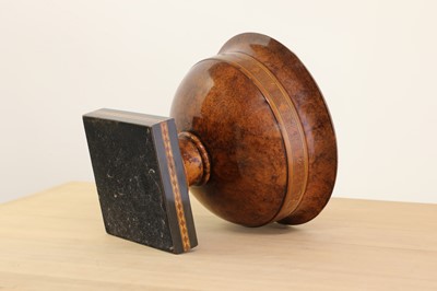 Lot 49 - A grained beech pedestal bowl