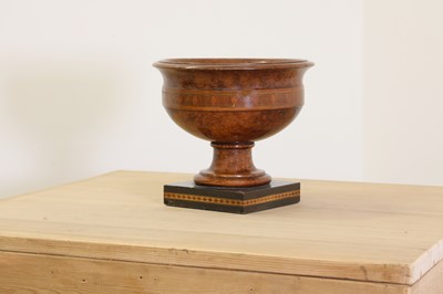 Lot 49 - A grained beech pedestal bowl