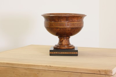 Lot 49 - A grained beech pedestal bowl