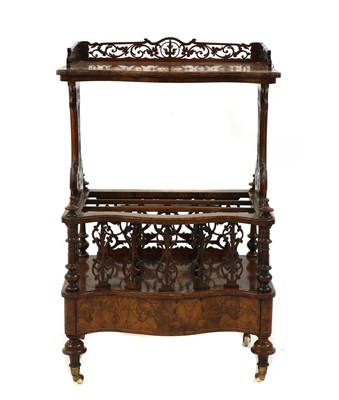 Lot 303 - A burr walnut canterbury
