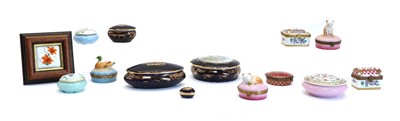 Lot 257 - A large collection of Limoges Castel porcelain and enamel trinket boxes