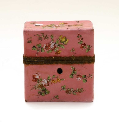 Lot 188 - An enamel perfume box