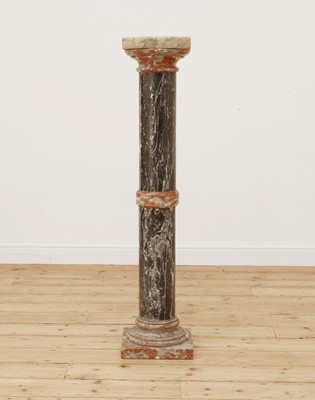 Lot 68 - A Continental black and red marble plinth