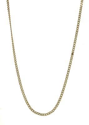 Lot 1140 - A gold curb link chain