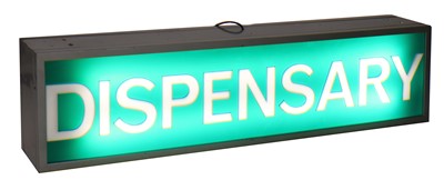 Lot 592 - A LARGE ILLUMINATING 'DISPENSARY' SIGN