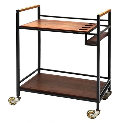 Lot 628 - A teak drinks trolley