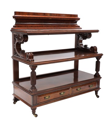 Lot 357 - A mahogany three tier buffet