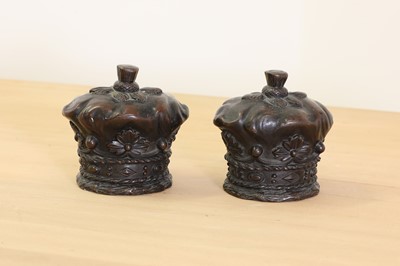 Lot 271 - A pair of bronze finials