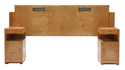 Lot 303 - An Art Deco maple bed frame