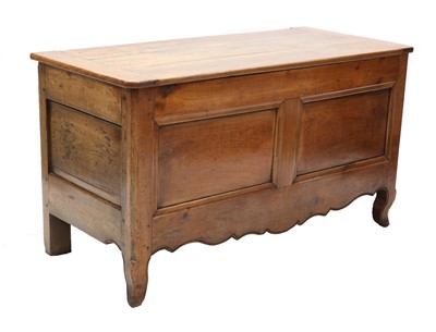 Lot 346 - A Continental walnut coffer or chest