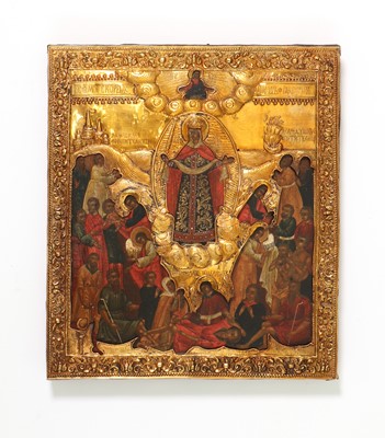 Lot 96 - An icon of the Mother of God of Joy to all who Grieve