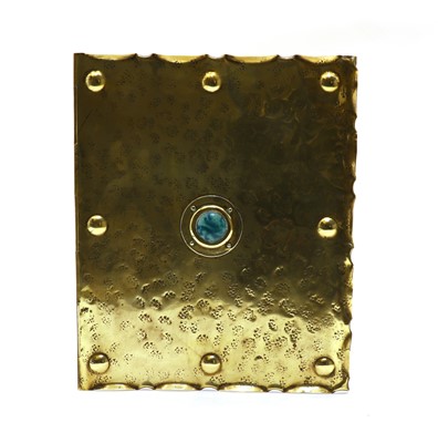 Lot 120 - An Arts & Crafts brass blotter