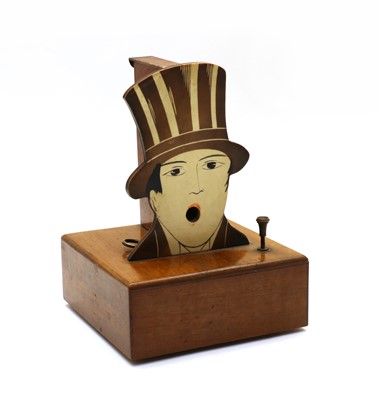 Lot 104 - A French musical box cigarette dispenser