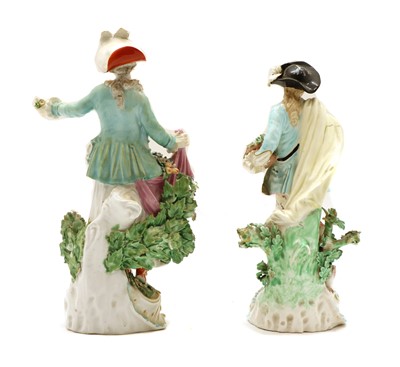 Lot 109 - A pair of Derby shepherd and shepherdess porcelain figures
