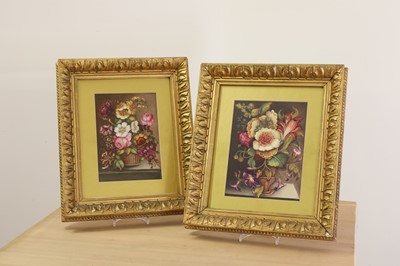 Lot 412 - A pair of Derby painted porcelain plaques