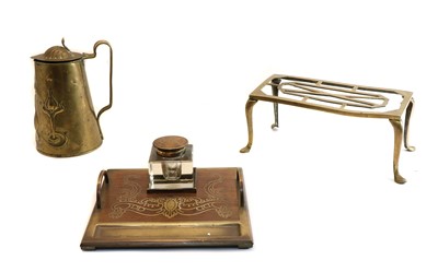 Lot 88 - A German Secessionist brass mounted rosewood tray