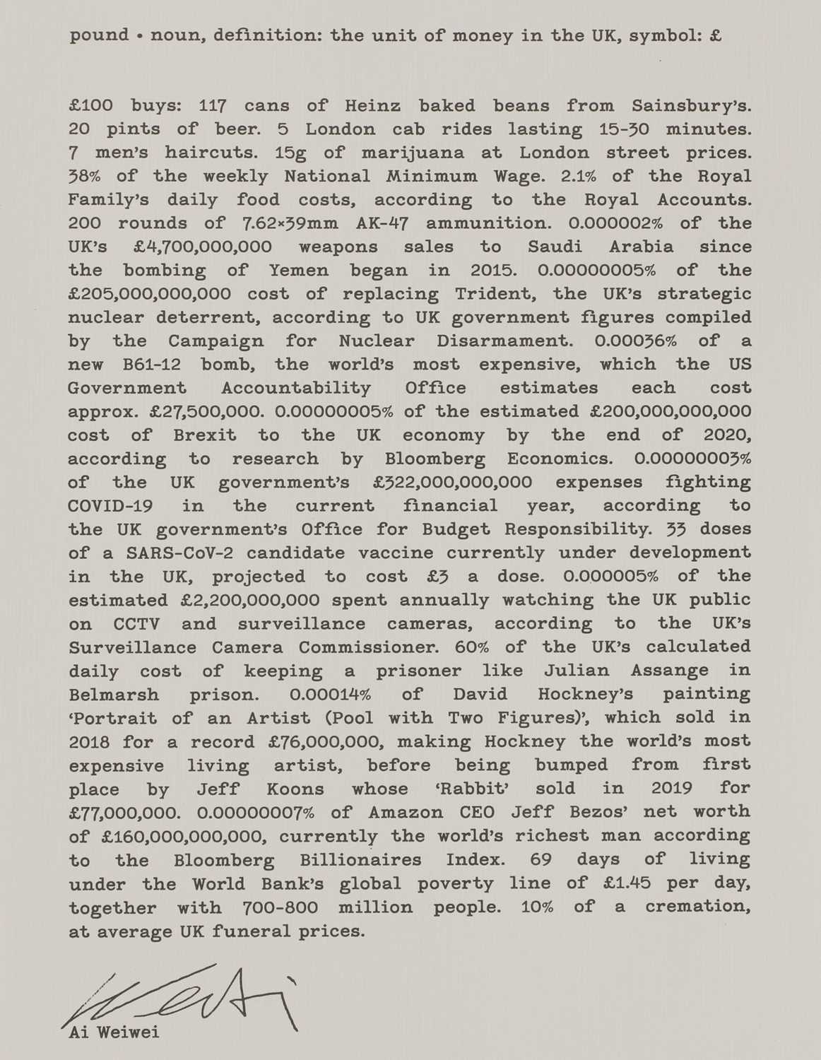 Lot 297 - Ai Weiwei (Chinese, b.1957)