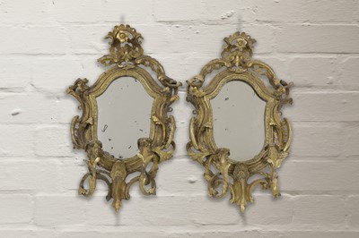 Lot 300 - A pair of giltwood girandoles