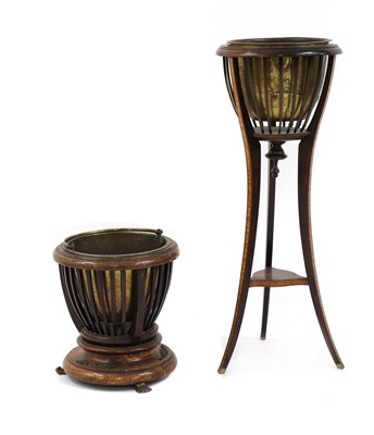 Lot 376 - An Edwardian inlaid mahogany beechwood and satinwood inlaid mahogany jardinière