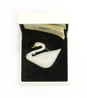 Lot 269 - A Swarovski white metal brooch