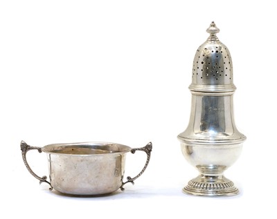Lot 31 - A silver sugar caster