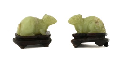Lot 102 - A pair of Chinese jade carvings