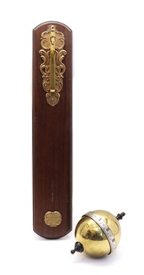 Lot 171 - A Thwaites Reed mahogany and brass hanging ball clock