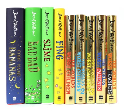 Lot 37 - A collection of nine signed David Walliams books