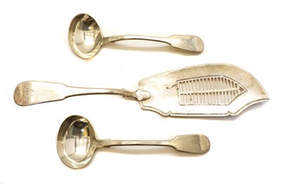 Lot 26 - A George IV Scottish silver fish slice