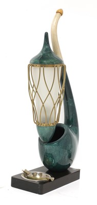 Lot 630 - An Aldo Tura ‘Pipe’ table lamp
