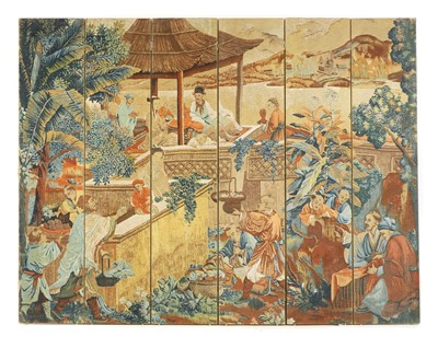 Lot 224 - A six-fold screen