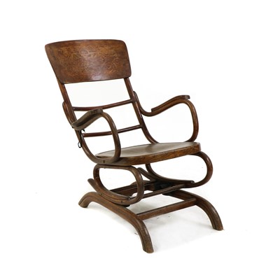 Lot 346 - A Thonet bentwood spring rocking chair