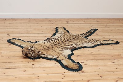 Lot 494 - A full head tiger skin rug