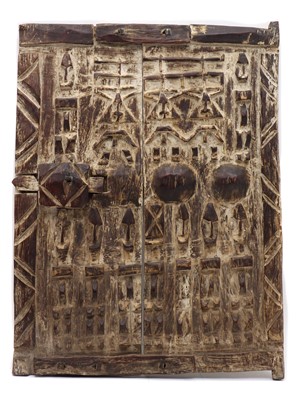 Lot 158 - A Drogan carved hardwood granary store or larder door
