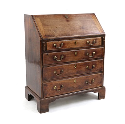 Lot 408 - A well proportioned George III mahogany bureau