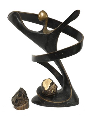 Lot 776 - A modernist bronze figural sculpture