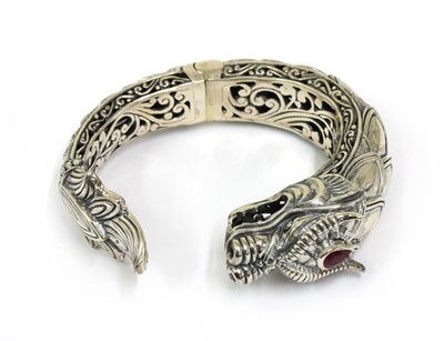 Lot 229 - A silver torque bangle