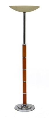 Lot 168 - An Art Deco chrome and Bakelite standard lamp