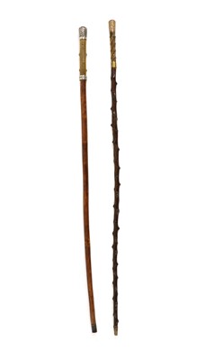 Lot 326 - A late Victorian silver-mounted walking stick