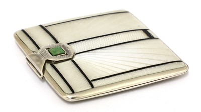 Lot 283 - An Art Deco enamelled silver compact