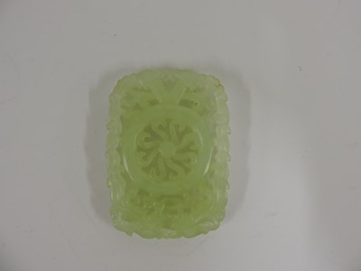 Lot 116 - Two Chinese pierced and carved jade plaques
