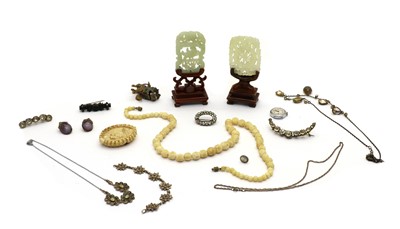 Lot 116 - Two Chinese pierced and carved jade plaques