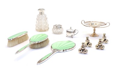 Lot 35 - A silver mounted scent bottle